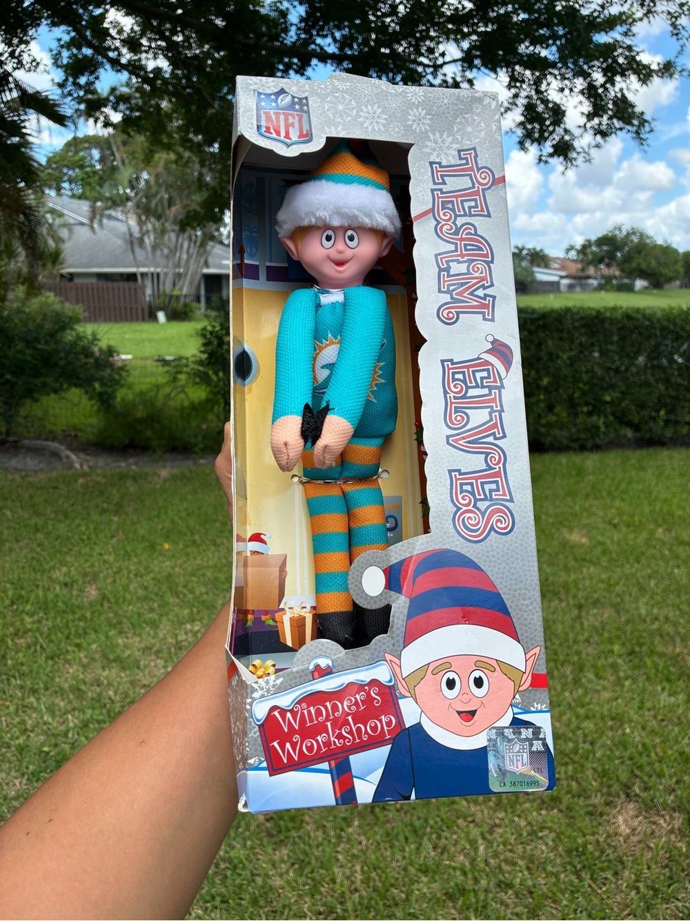 Forever Collectibles NFL Miami Dolphins Team Elves Plush Figure Doll